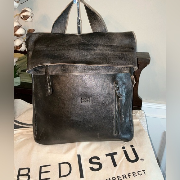 black leather rustic backpack BedStu Beau Built for the minimalist who still wants serious impact Walker Leather Backpack | Rustic
